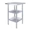Amgood 24 in. x 18 in. Stainless Steel Table With Two Undershelves AMG WT-2424-2SH - alternate 1